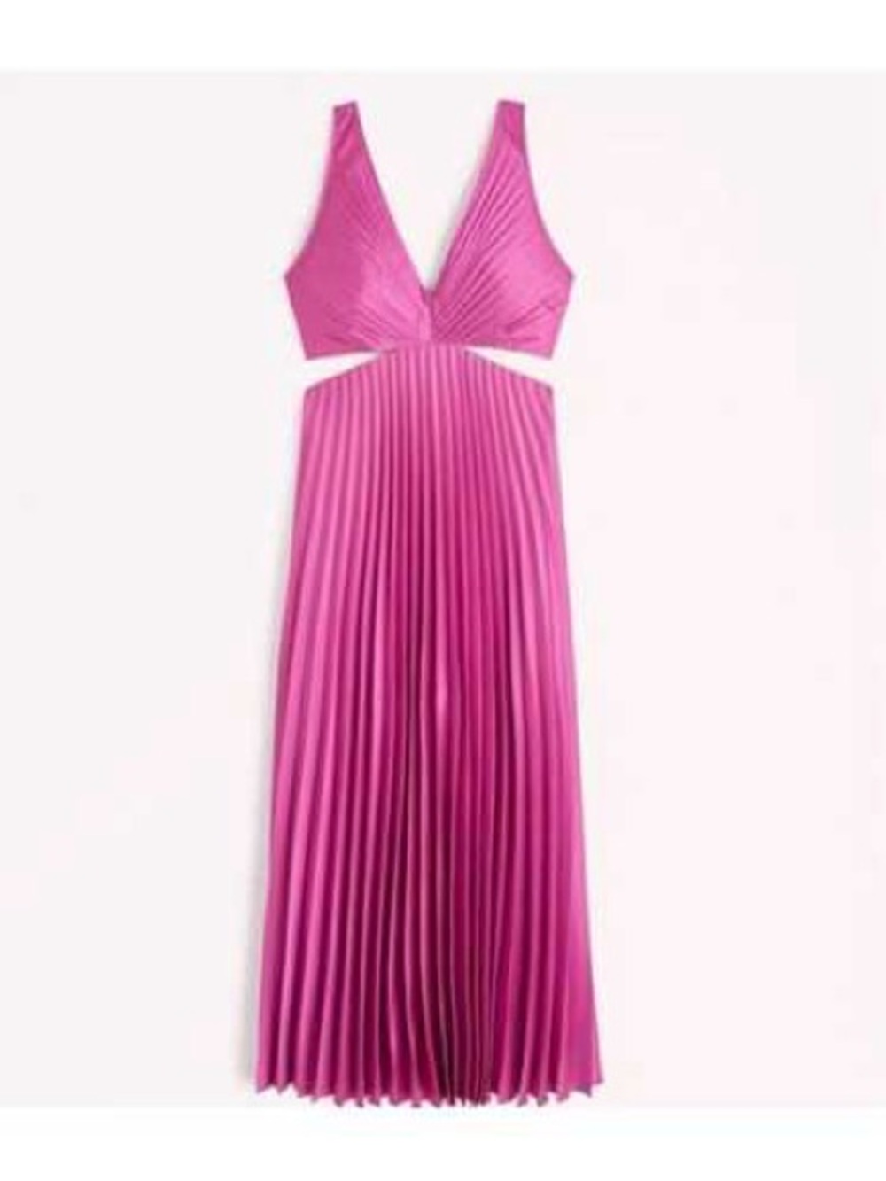 Abercrombie & Fitch Fuchsia Pleated Maxi Dress